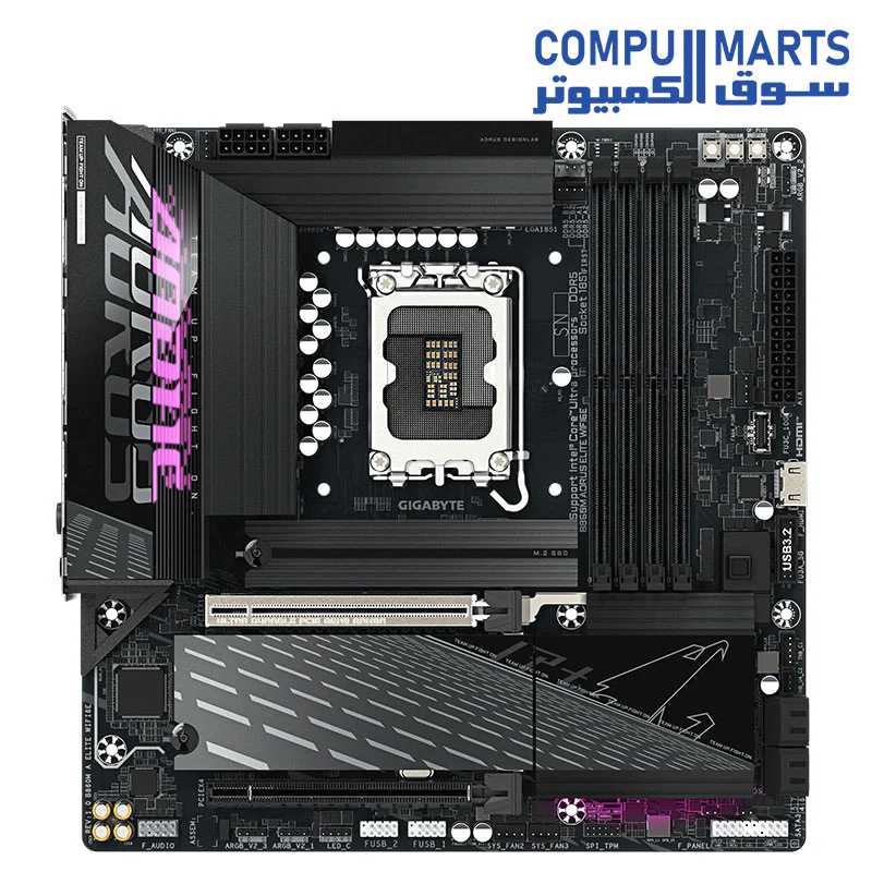 GIGABYTE B860M AORUS ELITE WIFI6E MOTHERBOARD - Image 2