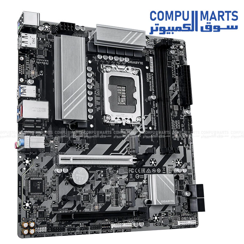 GIGABYTE B860M D2H – Micro‑ATX Motherboard with DDR5 up to 9066 MT/s, PCIe 5.0, USB‑C, 2.5 GbE LAN - Image 3