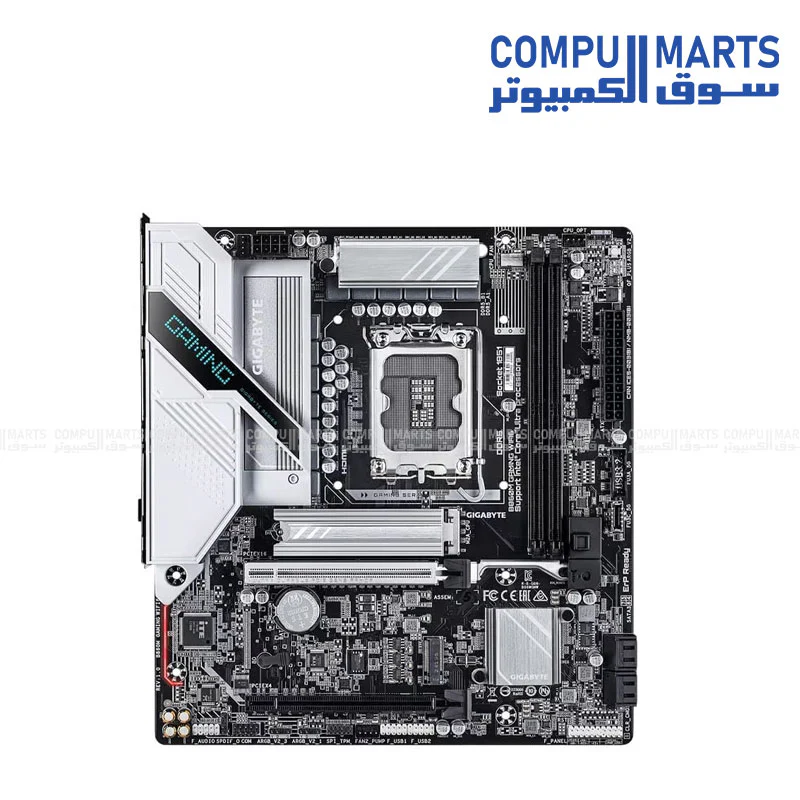GIGABYTE B860M GAMING WiFi6 Motherboard – Intel LGA1851 – Micro-ATX – DDR5 – PCIe 5.0 – M.2 – WiFi 6 – USB 3.2 – For Intel Core Ultra Processors - Image 2