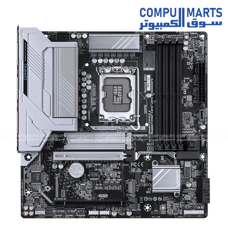 GIGABYTE B860M GAMING X – LGA 1851, DDR5, PCIe 5.0, USB4 Type‑C, 2.5 GbE LAN - Image 2