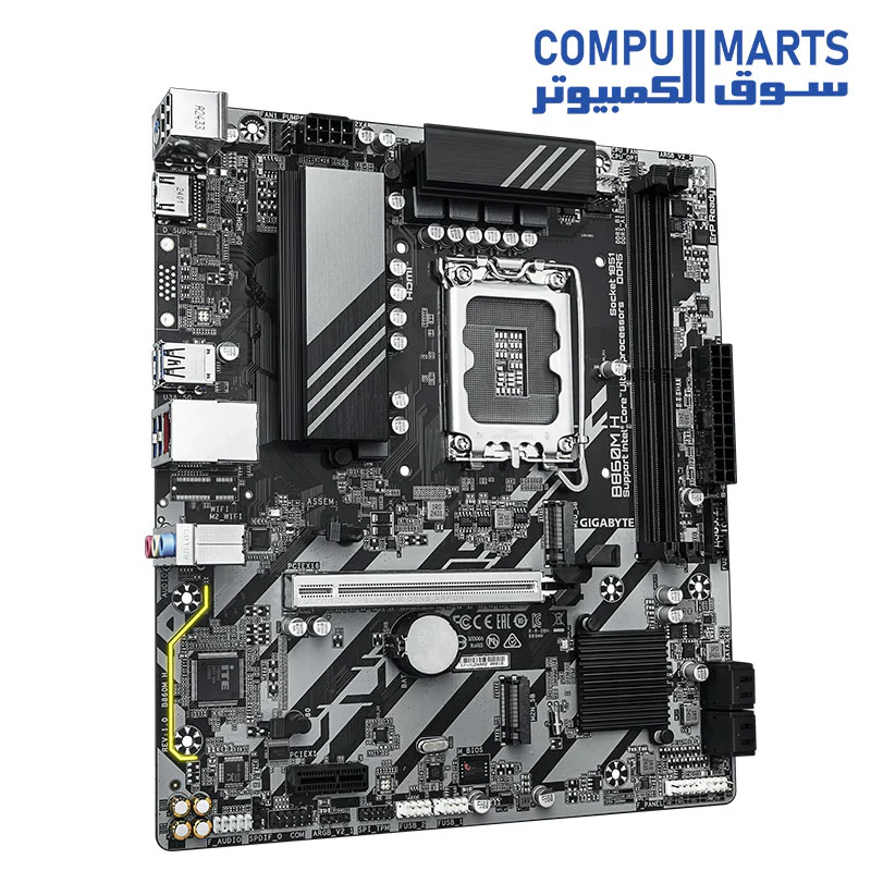 GIGABYTE B860M H Gaming Motherboard – Intel LGA1851 – Micro-ATX – DDR5 – PCIe 5.0 – M.2 – HDMI / DisplayPort – USB 3.2 – For Intel Core Ultra Processors - Image 2