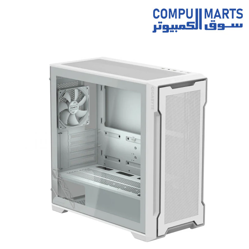 GIGABYTE C102 GLASS 2x 120mm Fans — Optimized Airflow Design, Full-Size Tempered Glass, USB 3.0 x2 on I/O panel, 360mm Liquid Cooling Compatible, Dust Filte - Image 5