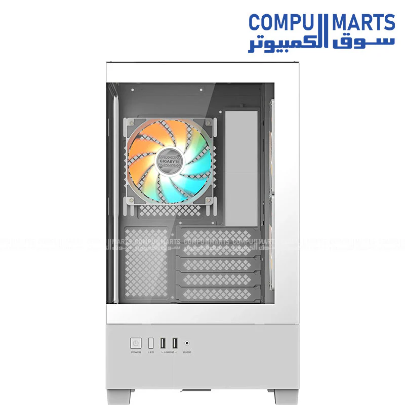 GIGABYTE C201 Panoramic ICE Mid-Tower Case – E-ATX / ATX / Micro-ATX – White - Image 4