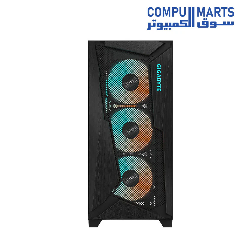 GIGABYTE C301 Glass - Mid Tower PC Gaming Case, Tempered Glass, USB Type-C, 4X ARBG Fans Included (GB-C301GW) - Image 4