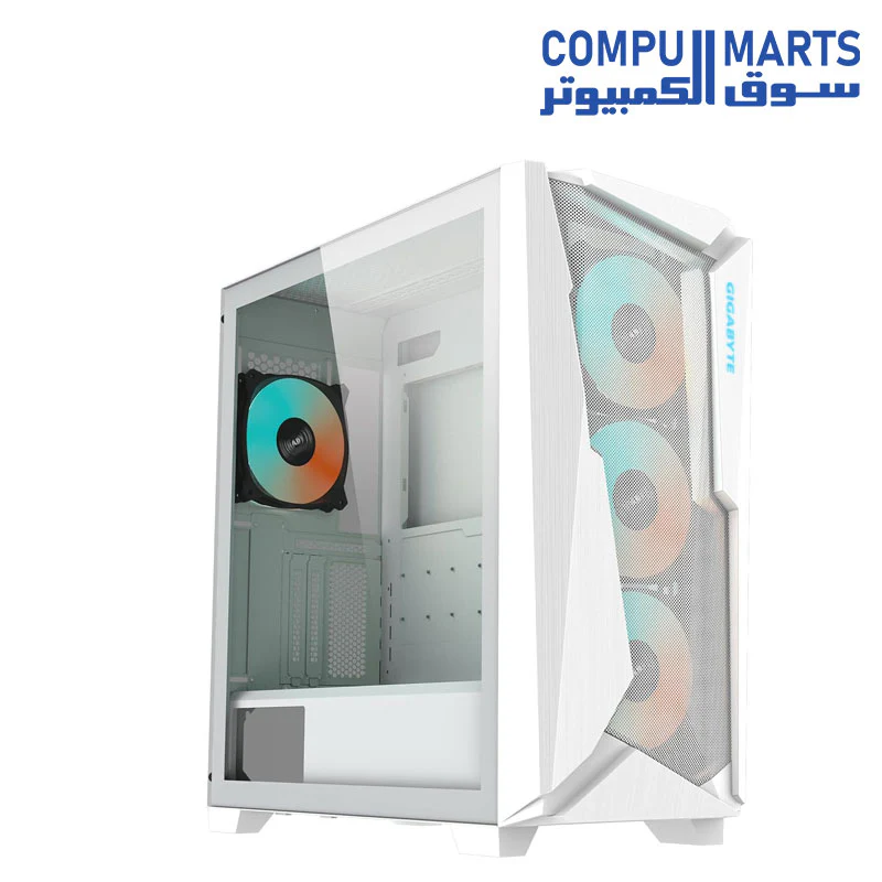 GIGABYTE C301 Glass - Mid Tower PC Gaming Case, Tempered Glass, USB Type-C, 4X ARBG Fans Included (GB-C301GW) - Image 6
