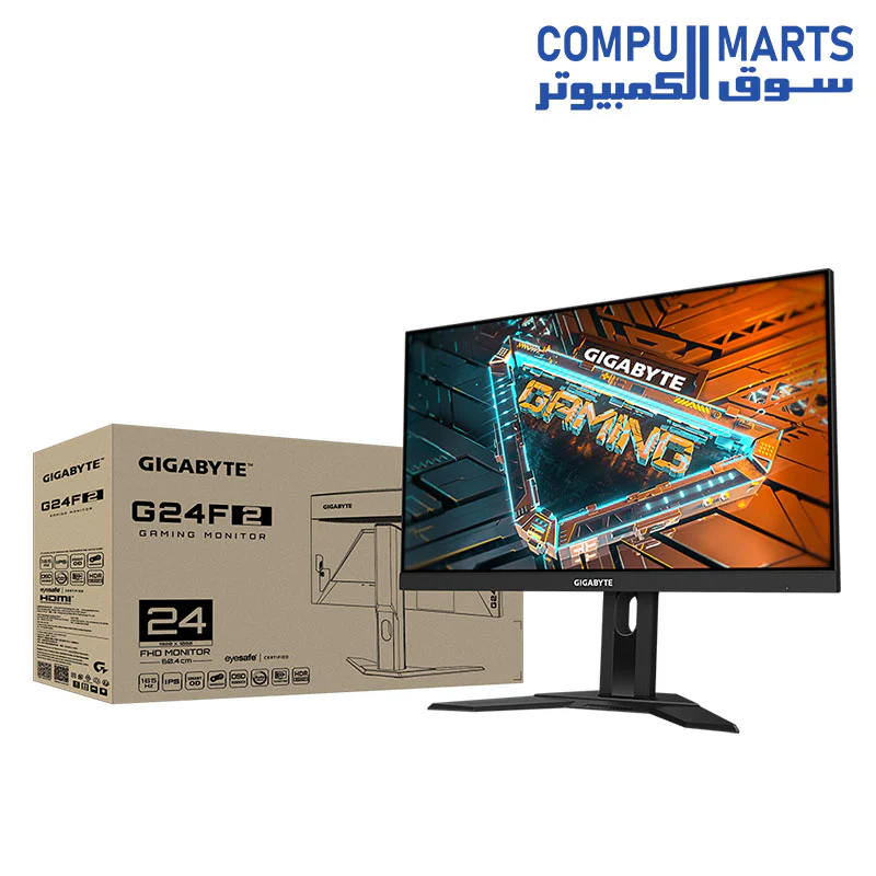 Gigabyte G24F 2 – 24” FHD Gaming Monitor, 165Hz/180Hz, 1ms, IPS, FreeSync Premium Height Adjustment usb 3.2 - Image 7