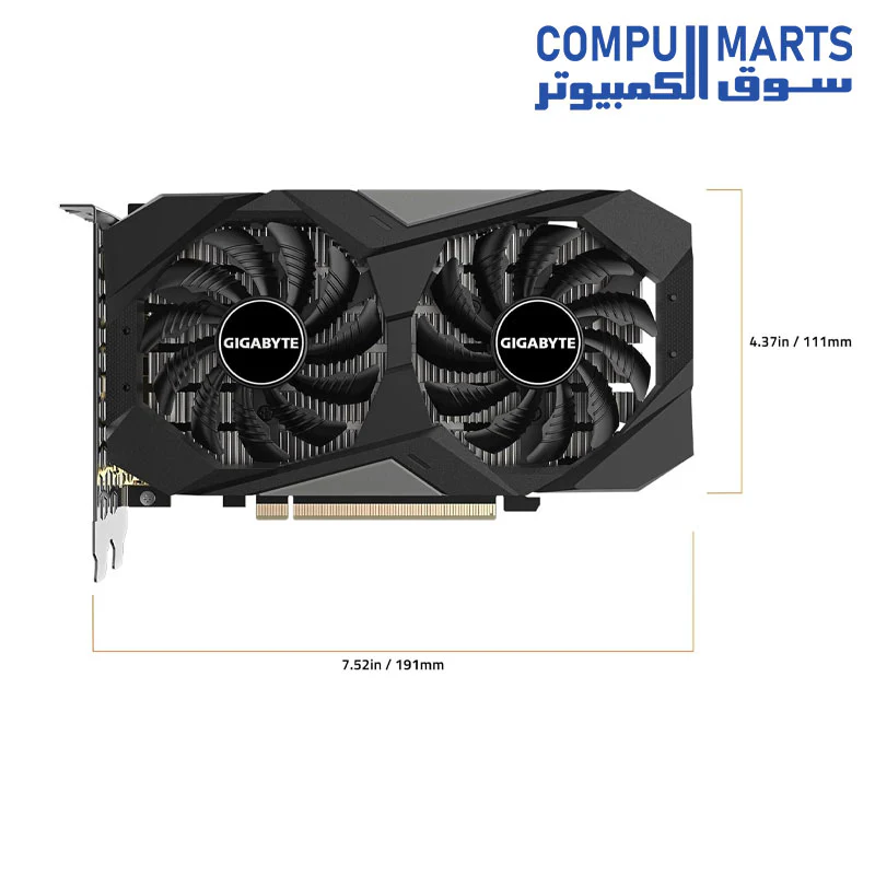 GIGABYTE GeForce RTX 3050 WINDFORCE OC 6G Graphics Card, 2X WINDFORCE Fans, 6GB GDDR6 96-bit GDDR6, GV-N3050WF2OC-6GD Video Card - Image 4