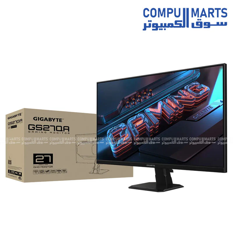Gigabyte GS27QA EU 27” IPS QHD Gaming Monitor – 180Hz, 1ms, HDR Ready, 100% sRGB, HDMI 2.0, DisplayPort, Flicker-Free - Image 2