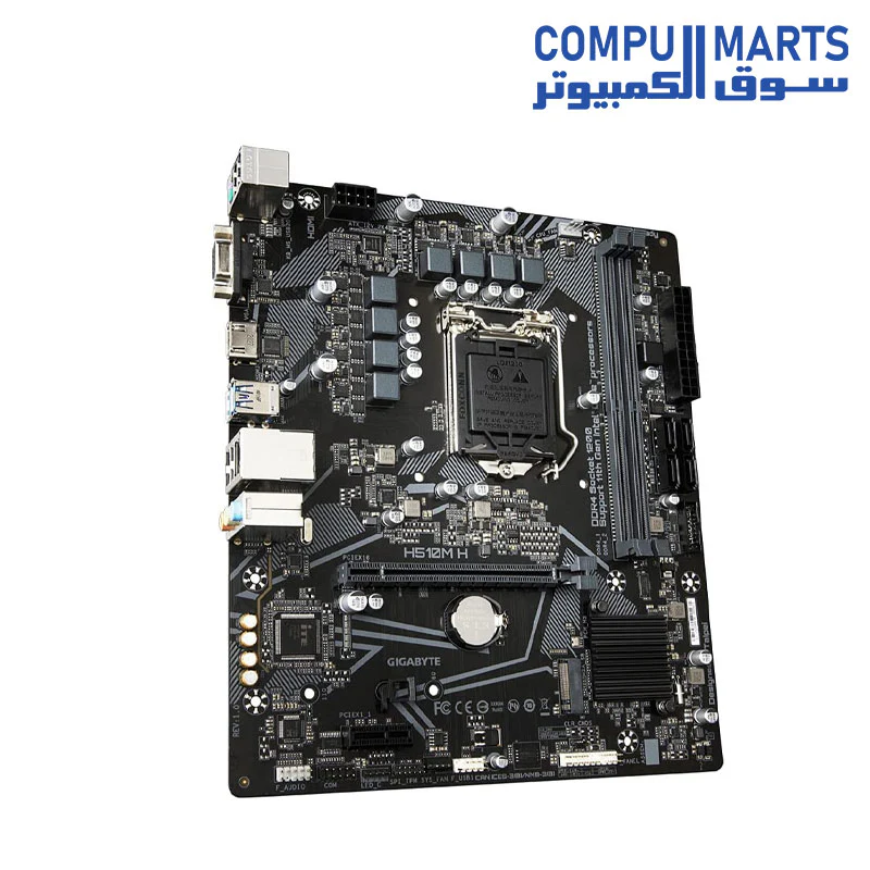 GIGABYTE Intel H510M H Ultra Durable Motherboard with 6+2 Phases Digital VRM, PCIe 4.0 Design, Realtek GbE LAN, Anti-Sulfur Resistor,  Smart Fan 6 - Image 3
