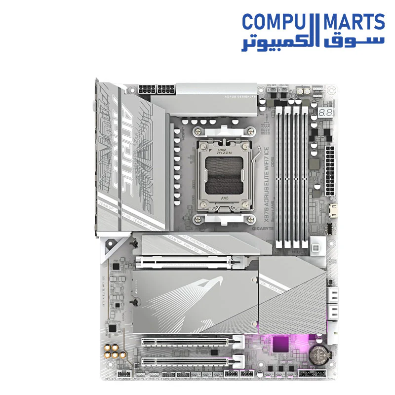 GIGABYTE X870 AORUS Elite WIFI7 ICE Motherboard - Image 2