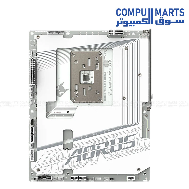 GIGABYTE X870 AORUS STEALTH ICE – AMD AM5, DDR5 OC up to 8200+ MT/s, PCIe 5.0, Wi‑Fi 7, 5 GbE LAN – 4× M.2 Slots - Image 3