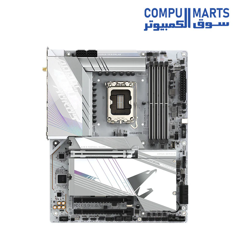 GIGABYTE Z790 AORUS PRO X LGA 1700 ATX DDR5 Motherboard — 5 M.2, PCIe 5.0, USB 3.2 Type-C, Wi-Fi 7, 5GbE LAN, Q-Flash Plus, EZ-Latch Plus - Image 3