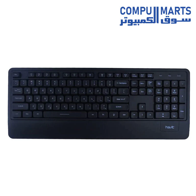 HAVIT KEYBOARD 488L MULTI FUNCTION SILENT Keyboard 104 Keys with Rainbow Backlit & WRIST REST / 5 MILLION KEY LIFETIME - Image 2