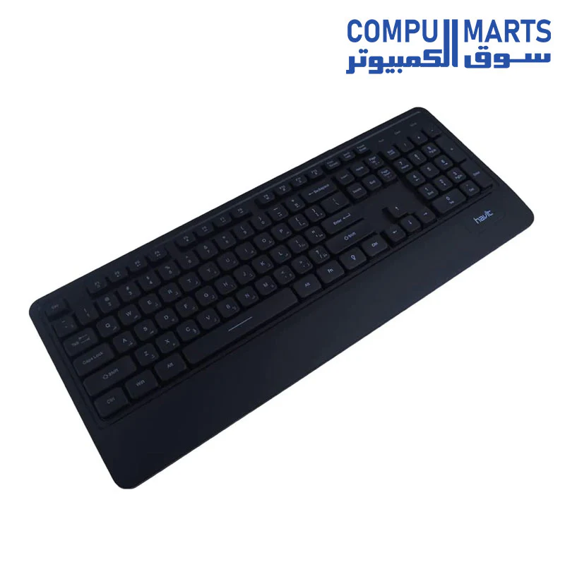 HAVIT KEYBOARD 488L MULTI FUNCTION SILENT Keyboard 104 Keys with Rainbow Backlit & WRIST REST / 5 MILLION KEY LIFETIME - Image 3