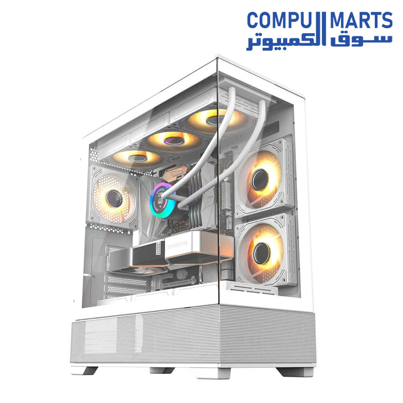 Havit CF925 Tempered Glass Gaming Player Case 3 FanITX/M-ATX/ATX/E-ATX Compatible with Controller and Module - Image 4