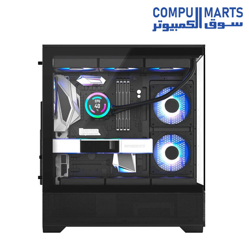 Havit CF925 Tempered Glass Gaming Player Case 3 FanITX/M-ATX/ATX/E-ATX Compatible with Controller and Module - Image 5