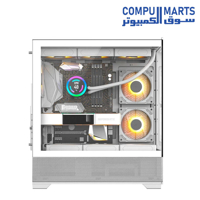 Havit CF925 Tempered Glass Gaming Player Case 3 FanITX/M-ATX/ATX/E-ATX Compatible with Controller and Module - Image 6