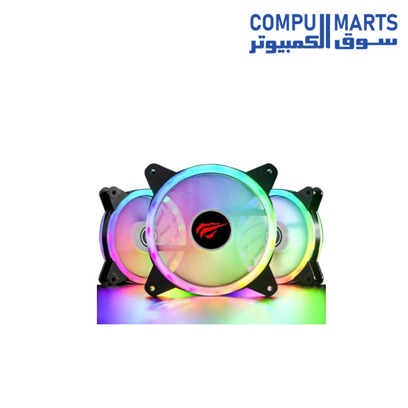 Havit F2089 RGB LED Cooling Fan 120x120cm Quiet Edition High Airflow DC 12V For Computer Case - Image 2