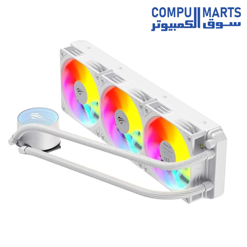 Havit Gamenote F2002 360mm White Processor Liquid Cooler - AM5 and Intel LGA1700 Compliant - Image 3