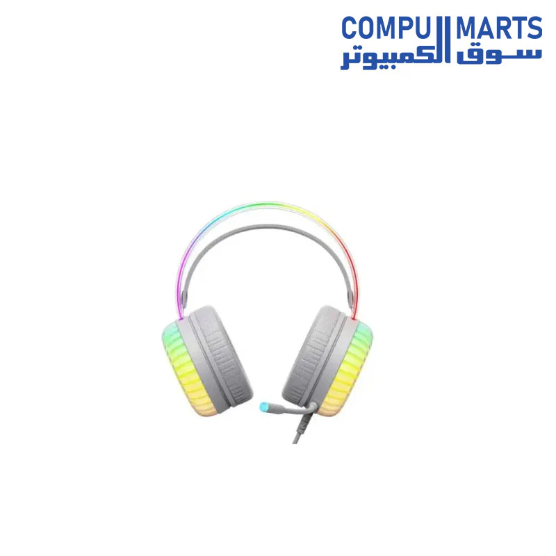 Havit Gamenote H2046U USB 7.1 RGB Gaming Headphone 50MM WHITE - Image 3