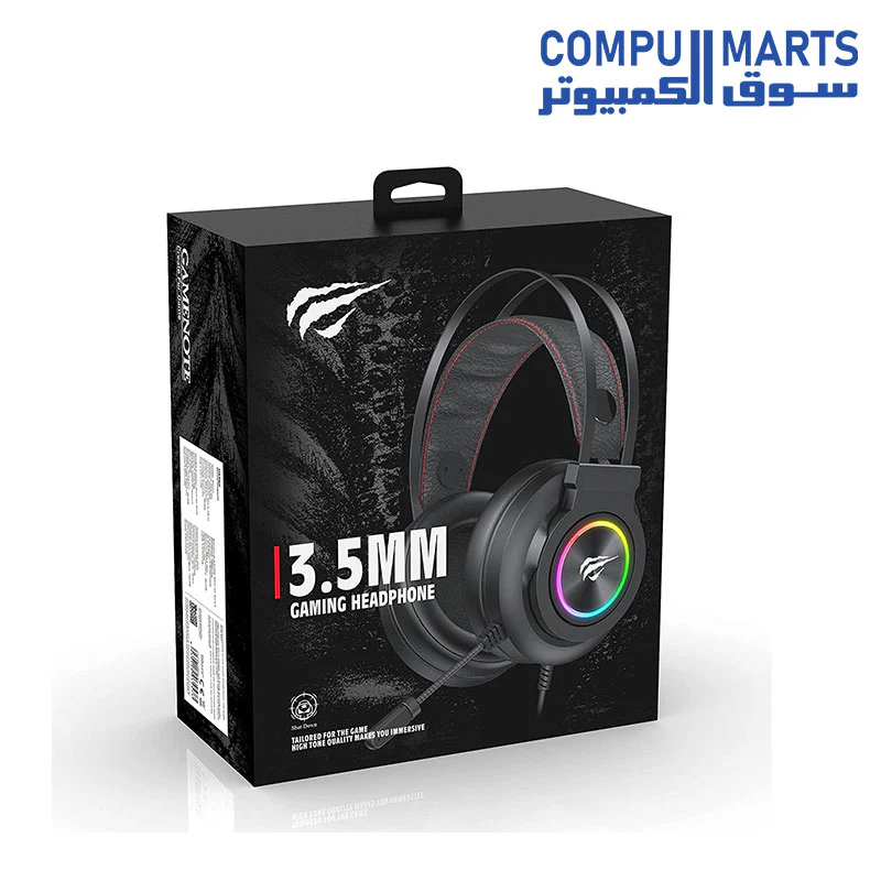 Havit gamenote h654d esports rgb super bass gaming headphone for pc / ps4 / xbox one / mobile - 2725611296755 - Image 2