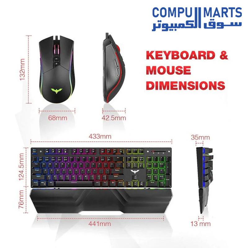 HAVIT GAMENOTE HV-KB389L RGB GAMING COMBO – RGB Mechanical Gaming Keyboard and Gaming Mouse - Image 3