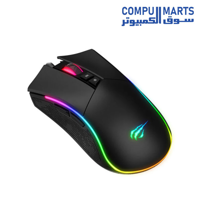 HAVIT GAMENOTE MS1001 7 Buttons Programmable RGB BACKLIT Gaming Mouse – 4800Dpi - Image 2