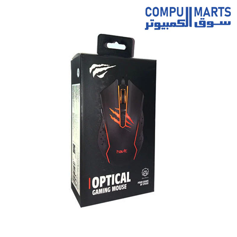 HAVIT GAMENOTE MS1027 Rainbow LED Gaming Mouse – 6 Buttons, 2400 dpi - Image 4