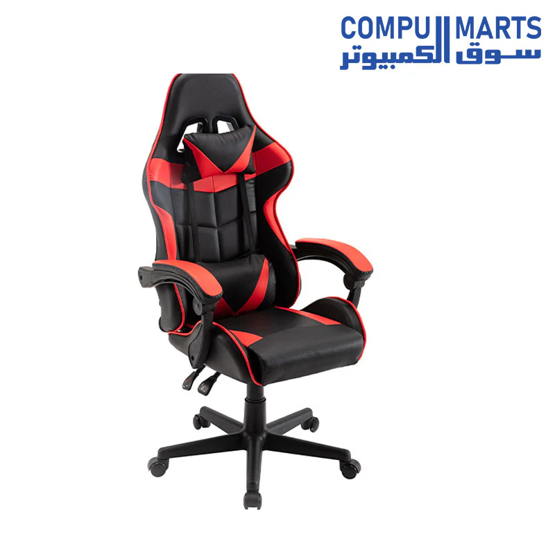Havit GC933 Gaming Chair – black+red - Image 3