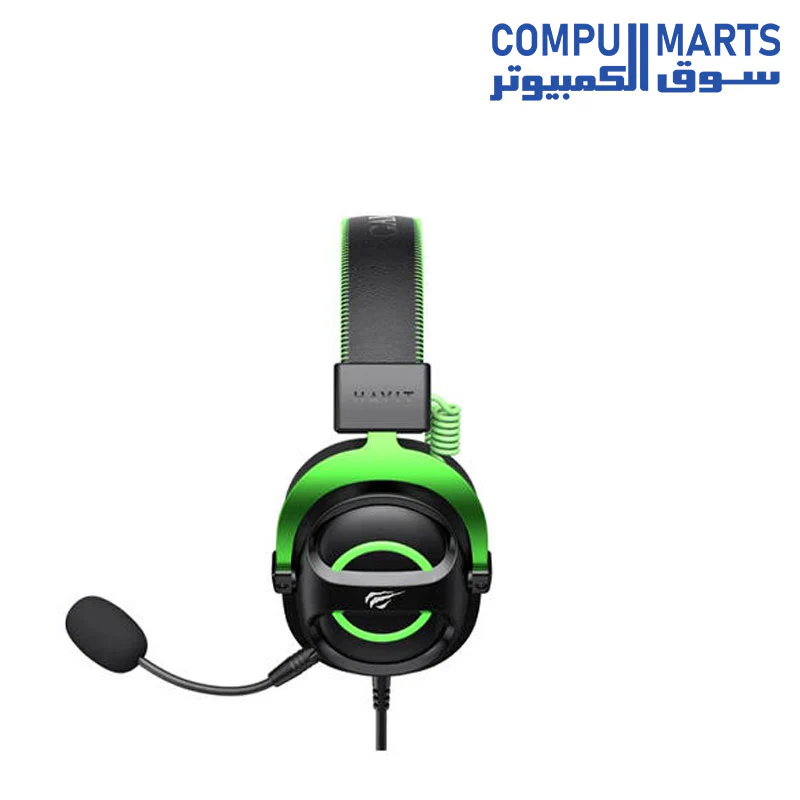 Havit H2002E GAMENOTE 3.5mm Designed for deeper immersion Gaming Headphones Black+Green - Image 3