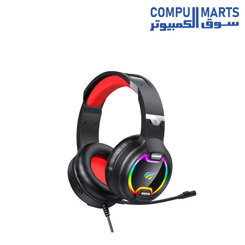 Havit H2233D RGB 3.5mm Stereo Gaming Headset With Mic For Mobile / PC / PS4/ PS5 / Xbox - Image 3