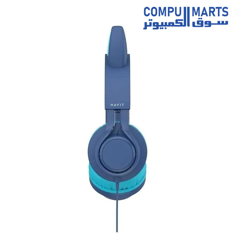 HAVIT H225D WIRED HEADPHONE - BLUE - Image 3