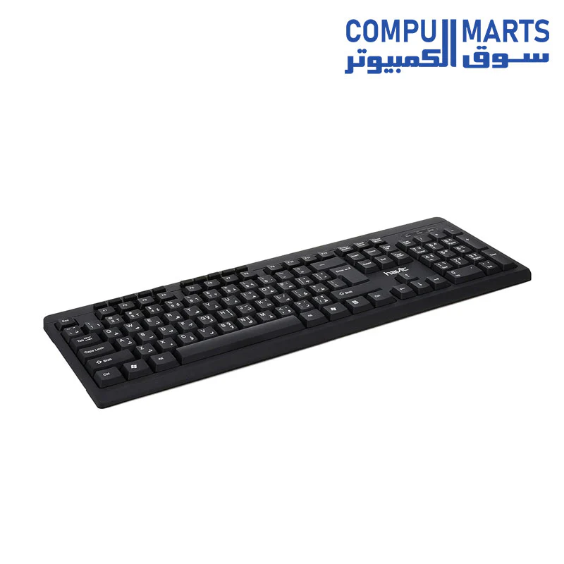 HAVIT HV-KB673 (ARABIC + ENGLISH) KEYBOARD WITH FN FUNCTION KEYS,BLACK - Image 2