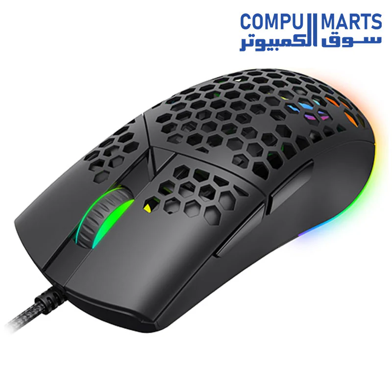 Havit (MS1036) RGB Gaming Mouse - Precision Optical Sensor, Customizable DPI, Ergonomic Design, Programmable Buttons, and Dynamic RGB Lighting for PC Gamers - Image 2