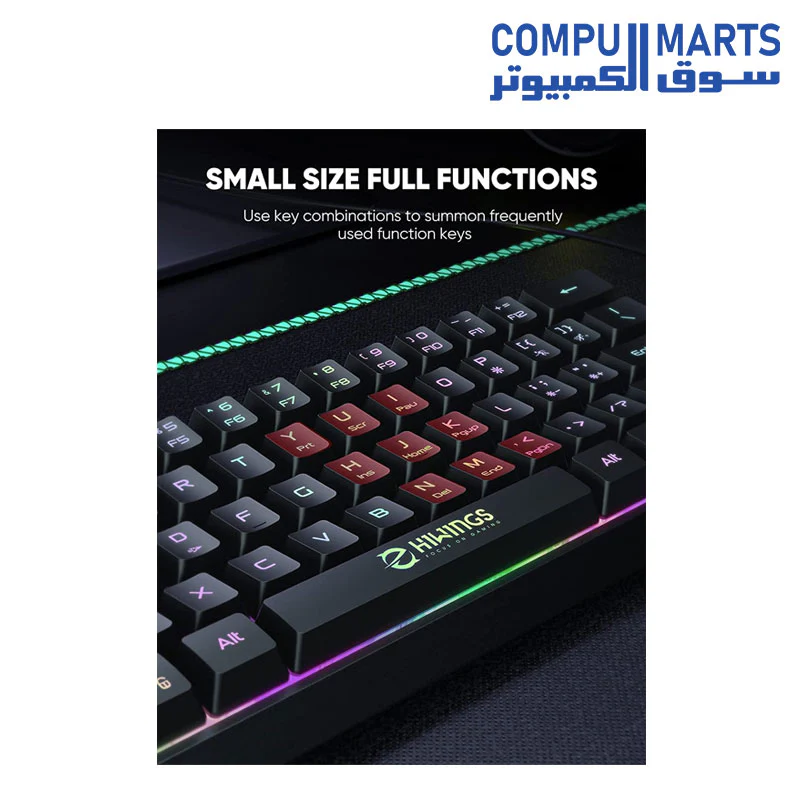 HIWINGS HI600 Gaming Kit ( RGB 60% Membrane Gaming Keyboard + RGB Gaming Mouse  + Mouse Pad ) - Image 3