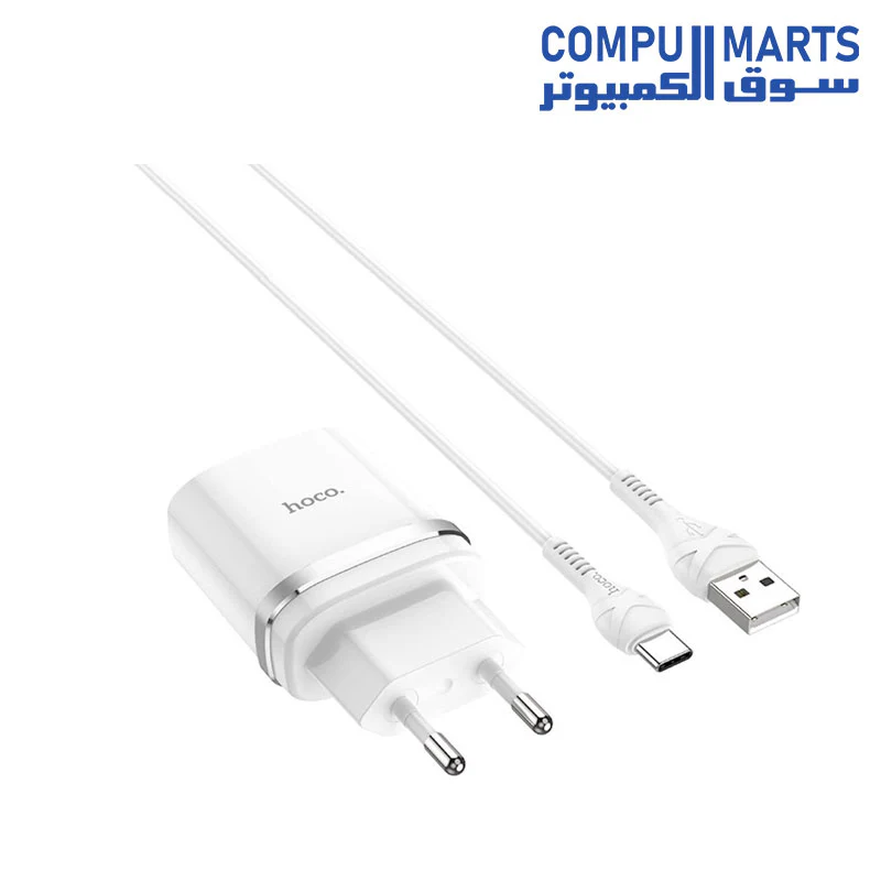 Hoco C12Q - Smart QC3.0 charger set (Type-C) (EU) - White - Image 3