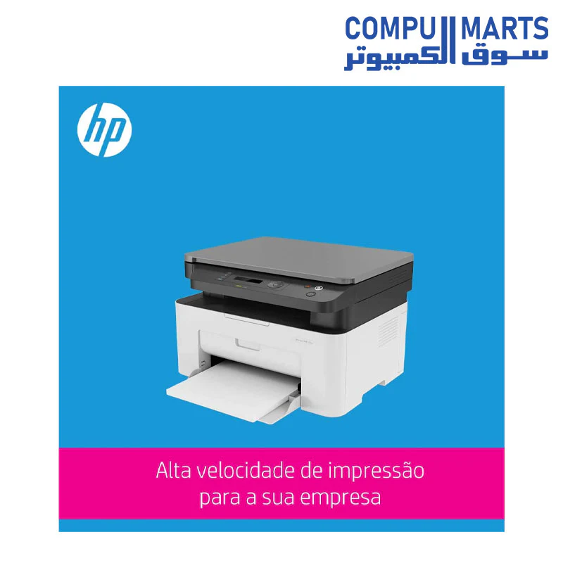 HP 135W Multifunction Laser Printer, White - Image 6
