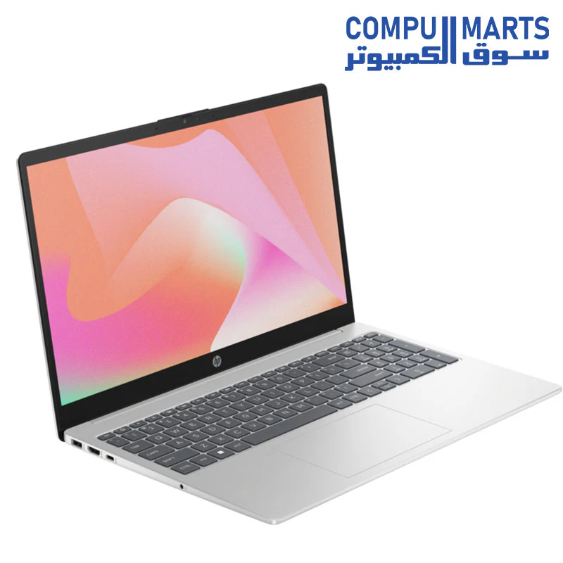 HP 15-fd0052ne - 13th Intel i5-1334U 10-Cores, 8 GB RAM, 512GB SSD, NVIDIA GeForce MX570 2GB GDDR6 dedicated Graphics, 15.6" FHD (1920x1080) anti-glare 250 nits, Dos - Natural silver - Image 3