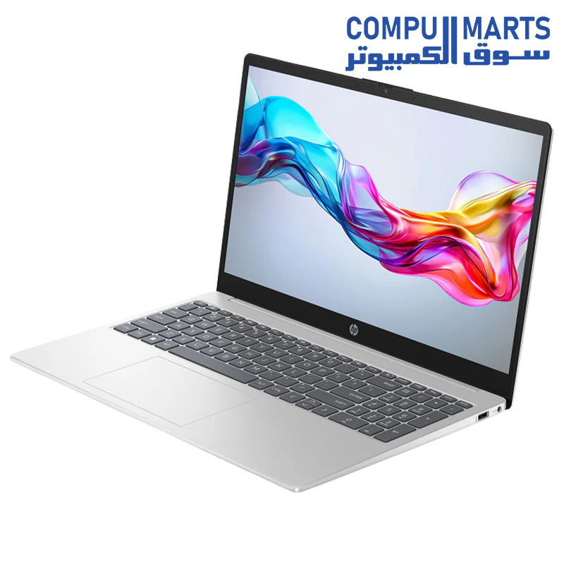 HP 15-fd0211ne - 13th INTEL CORE i5-1334U 10-Cores LAPTOP , 8 GB RAM, 512GB SSD, Intel Iris X Graphics, 15.6" FHD (1920x1080) anti-glare 250 nits, Dos - Natural silver - Image 3