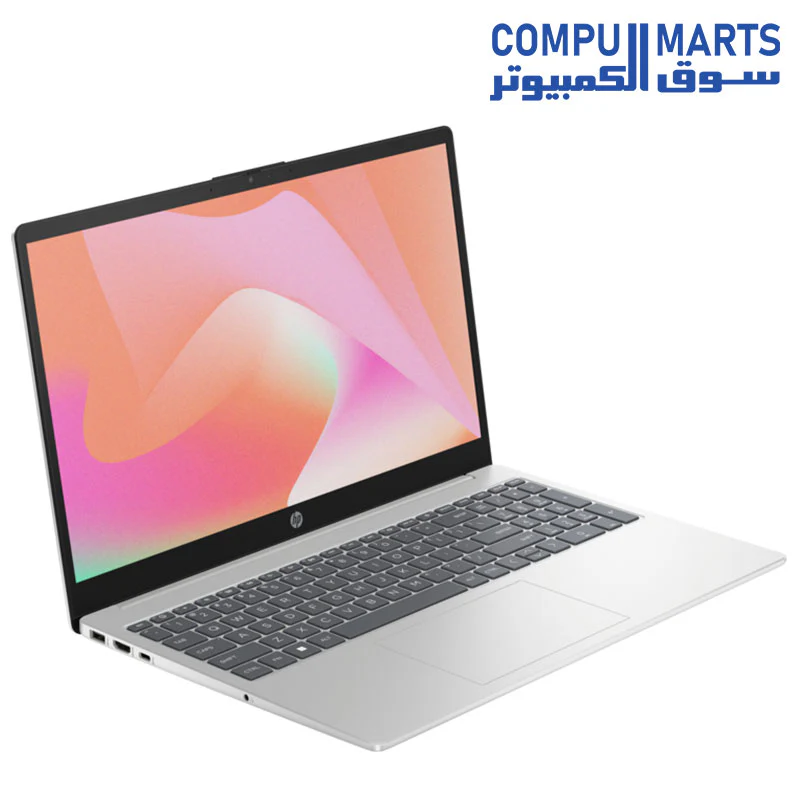 HP 15-fd0355nia - 13th Intel i5-1334U 10-Cores LAPTOP, 8 GB RAM, 512GB  SSD, Intel Iris X Graphics, 15.6" FHD (1920x1080) anti-glare 250 nits, Dos - Natural silver - Image 3