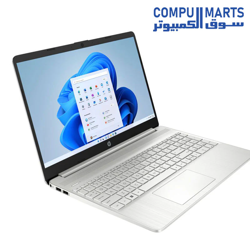 HP 15s-eq1002ne Laptop, AMD Ryzen 3-3250U, 15.6 Inch HD, 256GB SSD, 4GB RAM, AMD Radeon Integrated Graphics, Windows 11, Natural Silver - Image 2