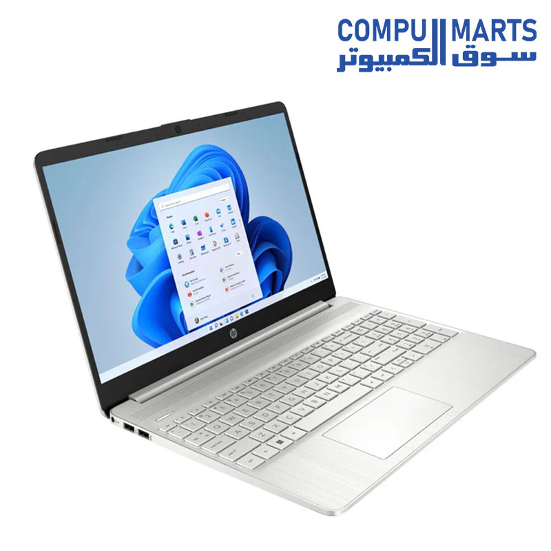 HP 15s-fq4047ne Laptop, Intel Core i5-1155G7, 512GB SSD, 8GB RAM, 15.6 Inch FHD, Intel Iris Xe Graphics, Windows 11 - Silver - Image 2