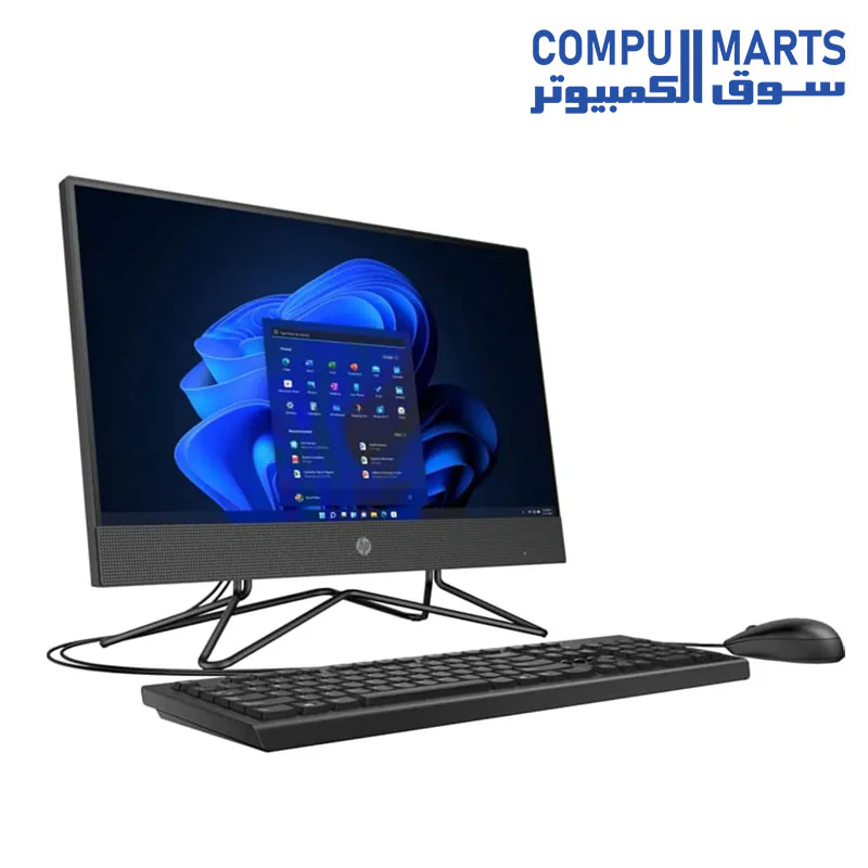 HP ALL IN ONE 200 G4 Computer, 21.5 Inch, Intel Core i3-10110U, 256GB SSD, 8GB, Intel Graphics Built In, DOS, Blackwith Wired Keyboard and Mouse - Image 2