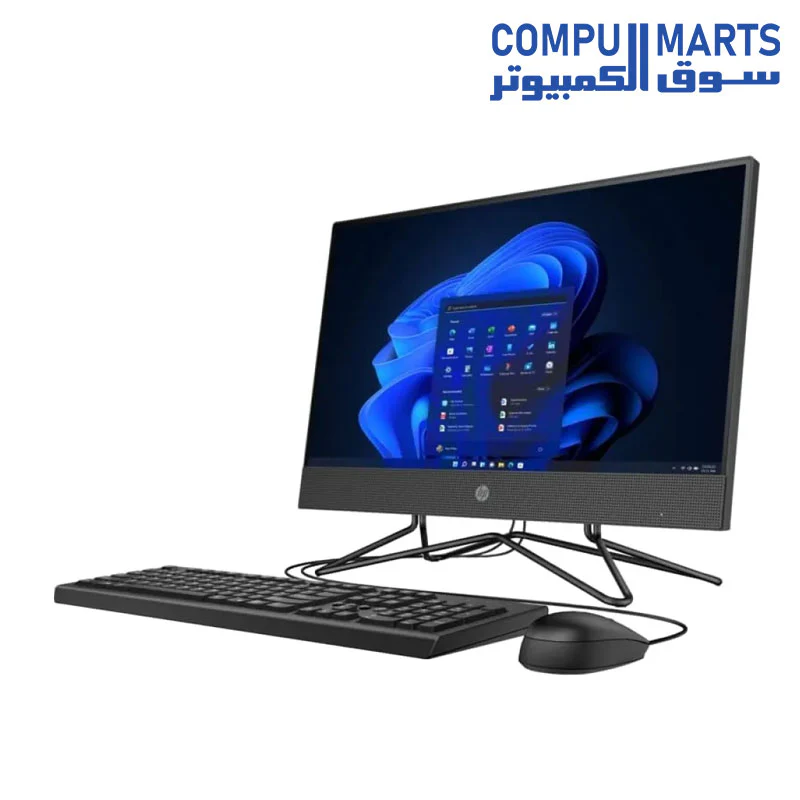 HP ALL IN ONE 200 G4 Computer, 21.5 Inch, Intel Core i3-10110U, 256GB SSD, 8GB, Intel Graphics Built In, DOS, Blackwith Wired Keyboard and Mouse - Image 3
