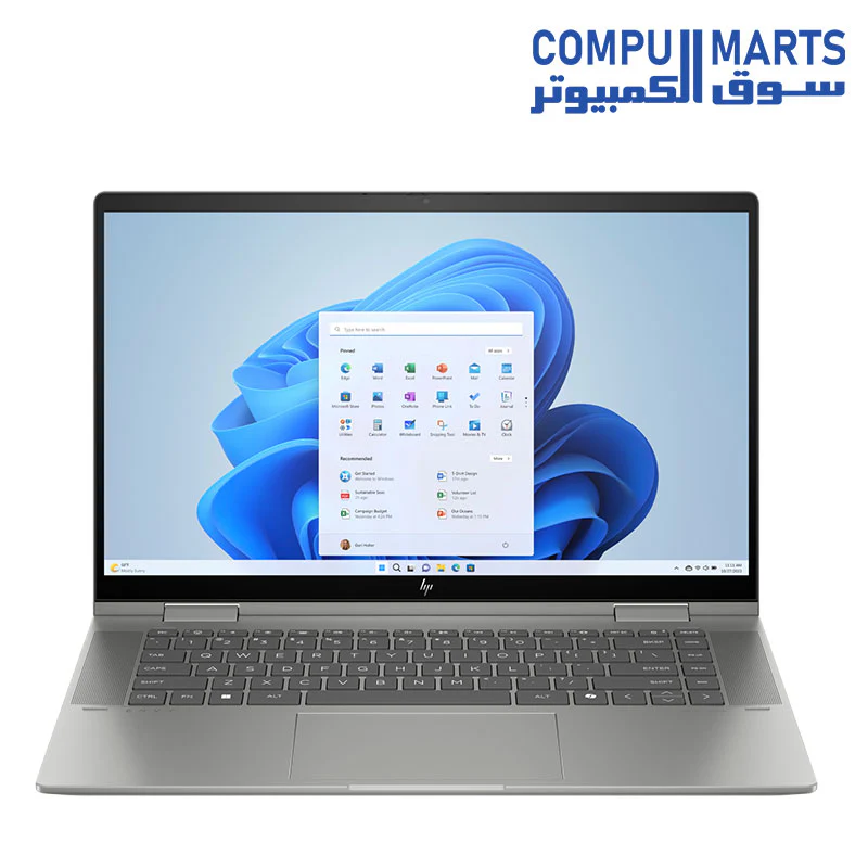 HP Envy x360 14-es1013dx 2-in-1 Convertible – Intel Core 5-120U, 14" FHD Touch, Intel Integrated Graphics, 8GB RAM, 512GB SSD, Win11 – Natural Silver Aluminum - Image 2
