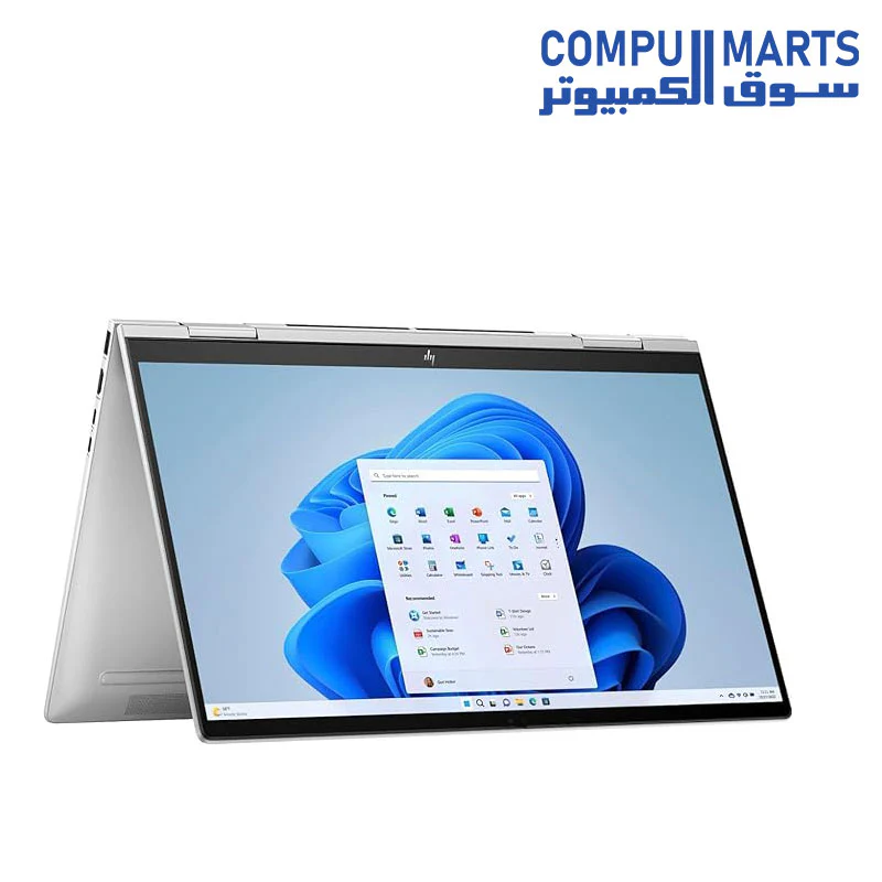 HP Envy X360 2-IN-1 14-ES0013DX Laptop - 13th Intel core i5-1335U 10-cores, 8GB, 512GB SSD, Intel Iris Xe Graphics, 14" FHD (1920X1080) IPS MuliTouch, FingerPrint, Backlit Keyboard, Windows 11, Silver - Image 2