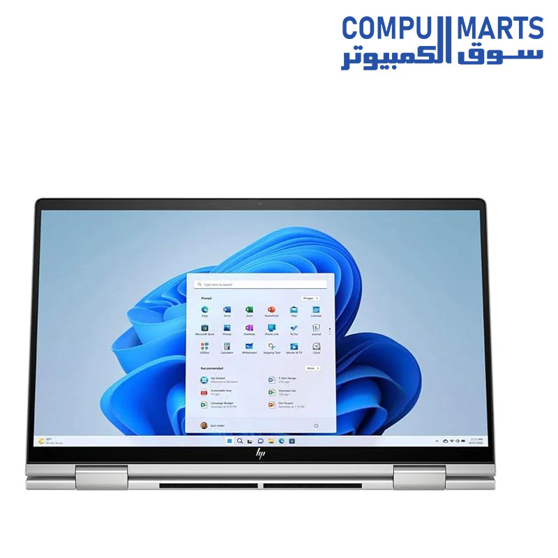 HP Envy X360 2-IN-1 14-ES0013DX Laptop - 13th Intel core i5-1335U 10-cores, 8GB, 512GB SSD, Intel Iris Xe Graphics, 14" FHD (1920X1080) IPS MuliTouch, FingerPrint, Backlit Keyboard, Windows 11, Silver - Image 7
