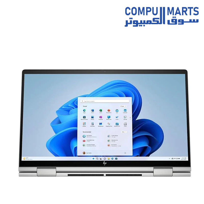 HP Envy X360 2-IN-1 14-ES0033DX Laptop - 13th Intel core i7-1355U 10-cores, 16GB, 1TB SSD, Intel Iris Xe Graphics, 14" FHD (1920X1080) IPS MultiTouch, FingerPrint, Backlit Keyboard, Windows 11, Silver - Image 2