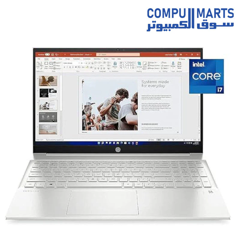 HP Pavilion Laptop 14-DV2005NE (6L8J1EA), Intel Core i7 1255U, 12th Generation, 16GB DDR4 3200 DIMM, 1 TB SSD, Windows 11 Home Single Language - Silver - Image 2