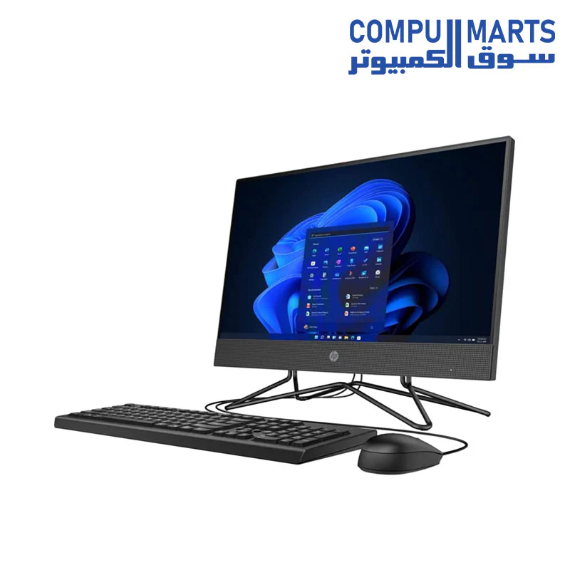 HP ProOne 200 G4 ALL -IN-ONE  Non-Touch Computer, Intel Core i5-10210U, 21.5 Inch FHD, 1TB HDD, 4GB RAM, Intel UHD Graphics, Dos, with Wired Keyboard and Mouse - Image 2